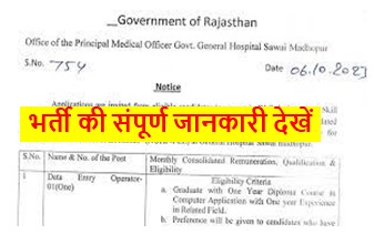 General-Hospital-Sawai-Madhopur-Recruitment-2023, सभी-बेरोजगार-युवा-जल्दी-करें-आवेदन-तुरंत-मिलेगी-सरकारी-नौकरी