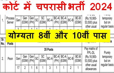 Gurugram-Court-Peon-Process-Server-2024, गुरुग्राम-कोर्ट-में-चपरासी-और-प्रोसेस-सर्वर-भर्ती